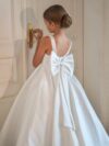 cocobee-Princess Charlotte Radiant White Taffeta Gown with Train 2