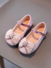cocobee – Pearls Bow Sparkly Shoes for Girls 1