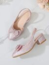 cocobee – Pink High Heel Party Shoes for Girls 4