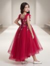 Red long dress
