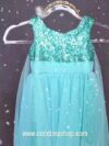 cocobee-Princess Serena Aqua Sequin Tulle Dress with Tulle Train – moment