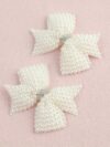 cocobee-Elegant Pearl Bow Hair Clips 1