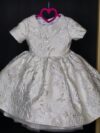 cocobee-Princess Eleonora White Brocade Dress 1