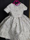 cocobee-Princess Eleonora White Brocade Dress 2