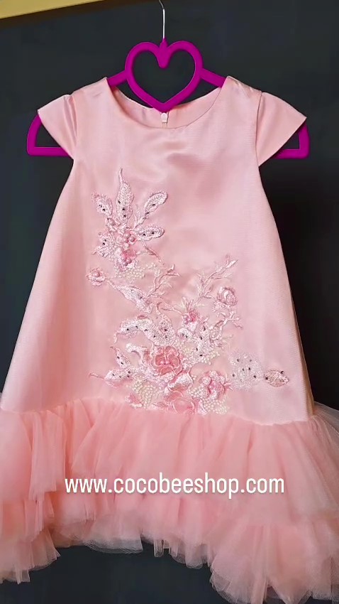 cocobee-Princess Evangeline Blush Tulle Dress – moment