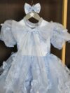 cocobee-Princess Serenella Blue Satin Bow Dress 6