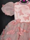 cocobee-Princess Serenella Pink Satin Bow Dress 4