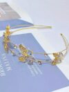 cocobee-Golden Flutter Crystal Butterfly Headband