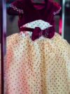 cocobee-Princess Ruby’s Velvet & Tulle Burgundy Bow Party Dress – moment