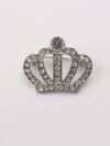 cocobee-Silver Crystal Crown Brooch