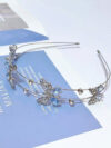 cocobee-Silver Flutter Crystal Butterfly Headband