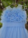 Blue Feather Party Gown 5