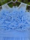 Blue Feather Party Gown 6