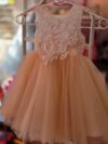 Cream Party Lace Dress for baby girls 2