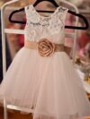 White dress with beige rose 6