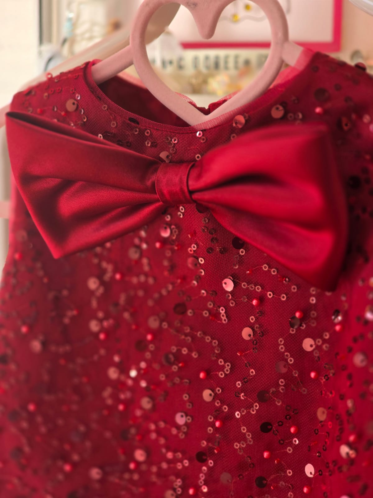 Burgundy Baby Girl Party Dress Genevieve - CocoBee