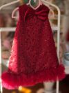 Baby Girl party dress Burgundy Cocobee 2