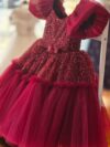 Burgundy Party Gown Fashion Dress 2