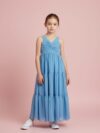 Blue long Party Dress for girls