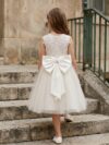 White lace dress with rhinestones