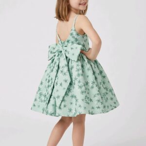 Green Taffeta Dress for girls