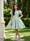 Green rose mint dress 3