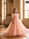 Pink dress with train 2